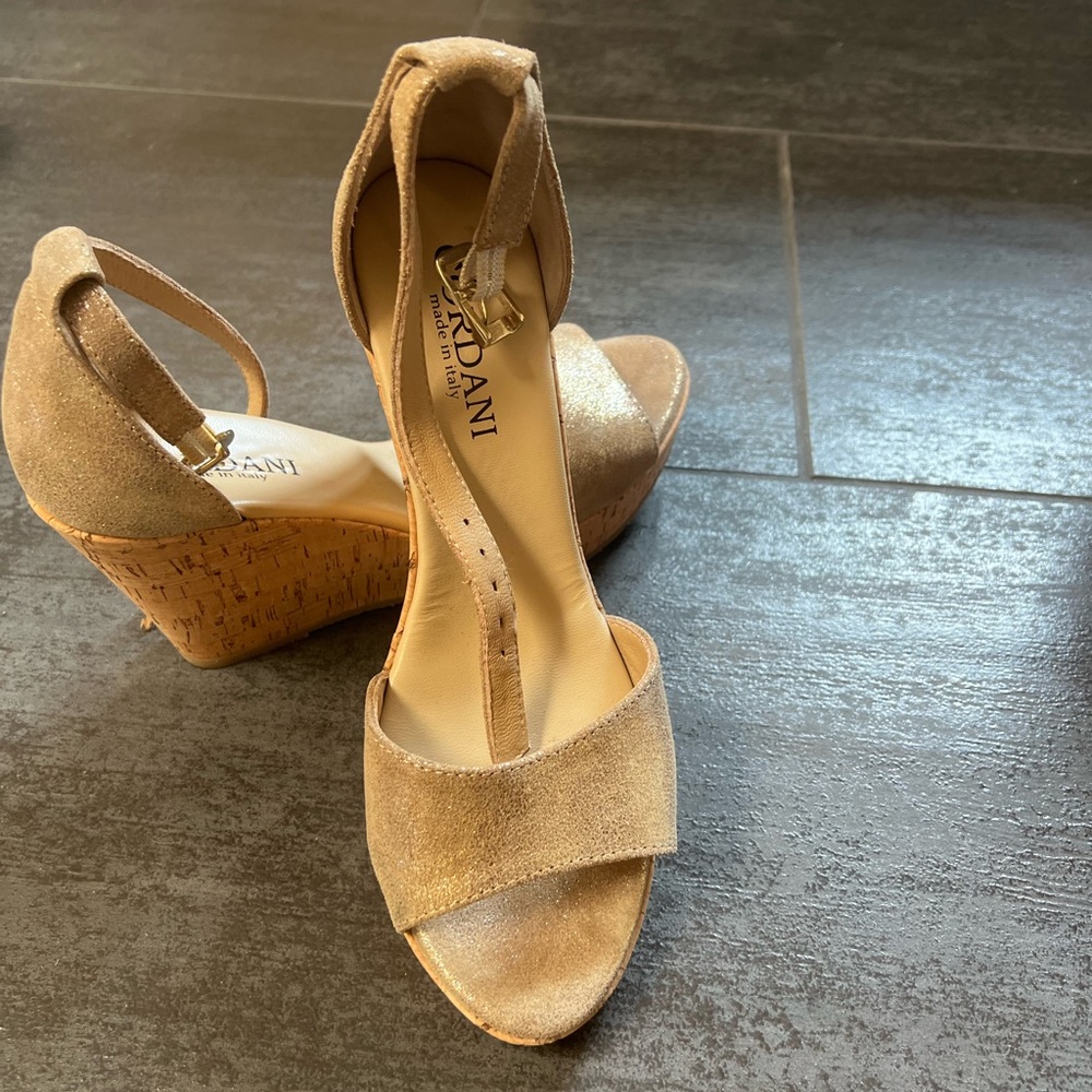 Cordani Italian cork wedge sandals